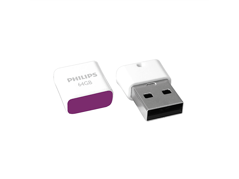 PHILIPS USB Stick Pico Edition, weiss, 64GB USB-Stick (Weiß, 64 GB)