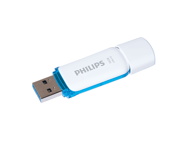 PHILIPS Snow Edition Ocean Blue®, 100 MB/s USB-Stick (Weiß, 16 GB)