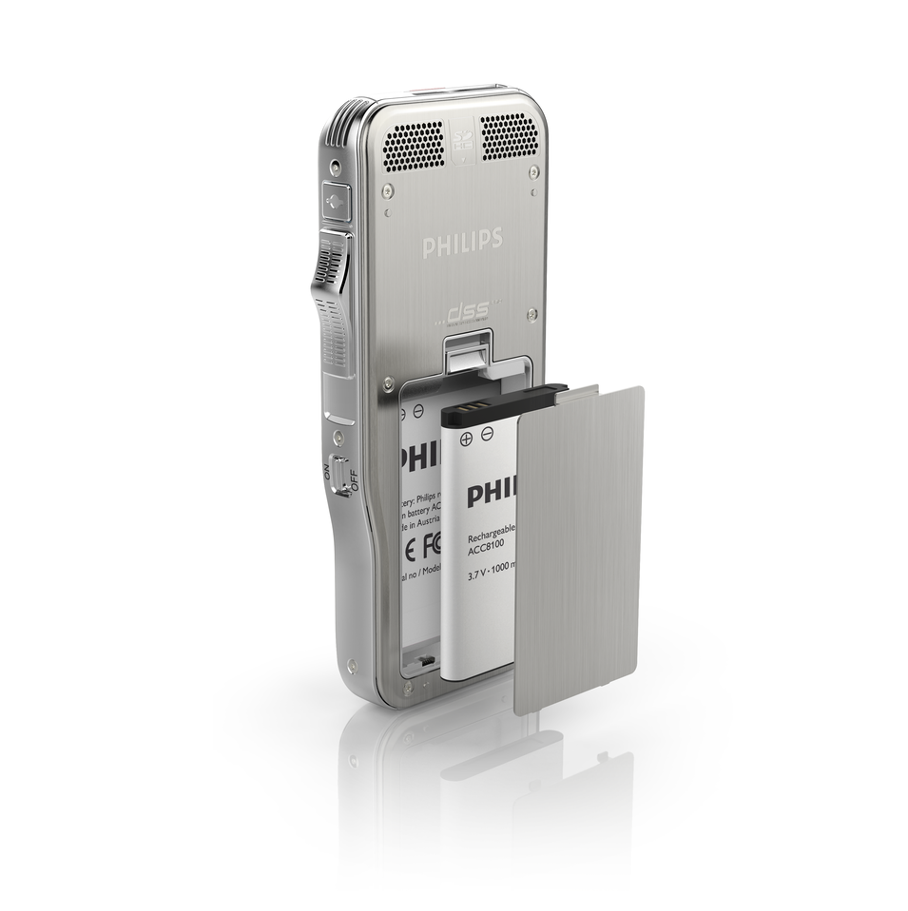 Aluminium PocketMemo Schiebeschalter Set Diktiergerät, Integrator PHILIPS (US),