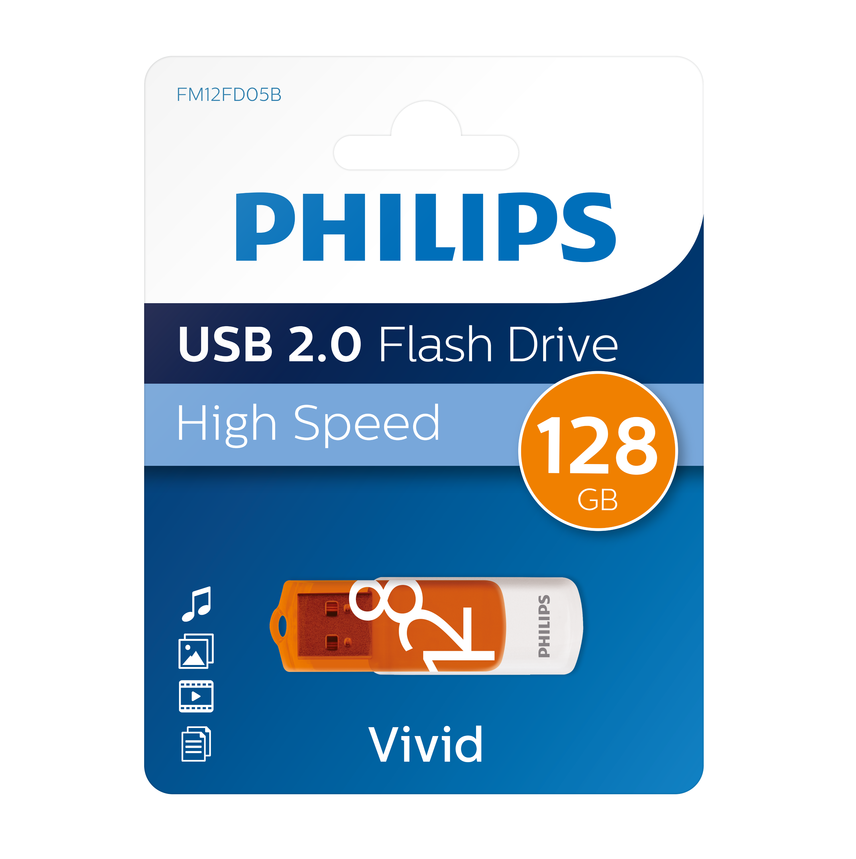 PHILIPS Vivid Orange®, GB) 25 128 Edition USB-Stick MB/s (Weiß, Sunrise