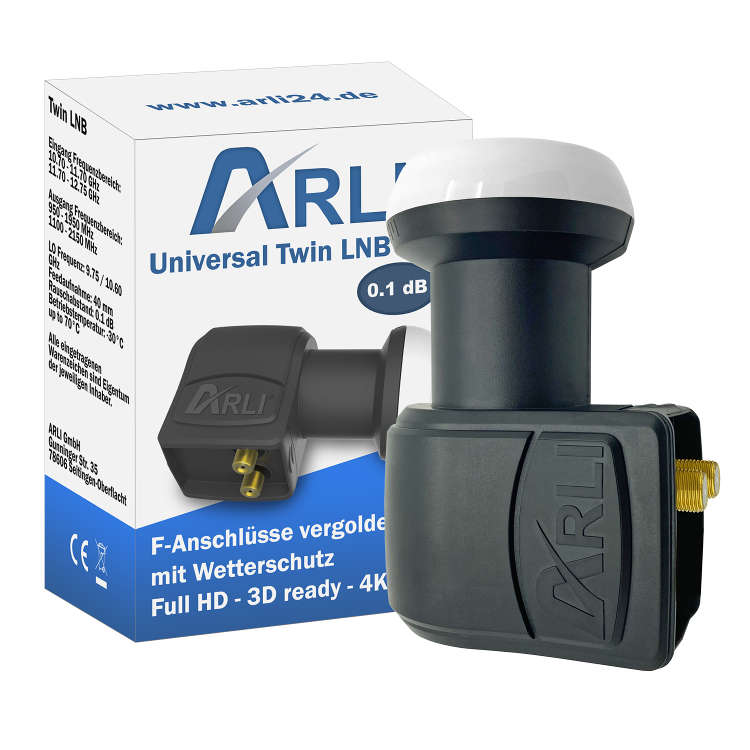 ARLI Universal Twin - 2 LNB dB 0.1 Teilnehmer