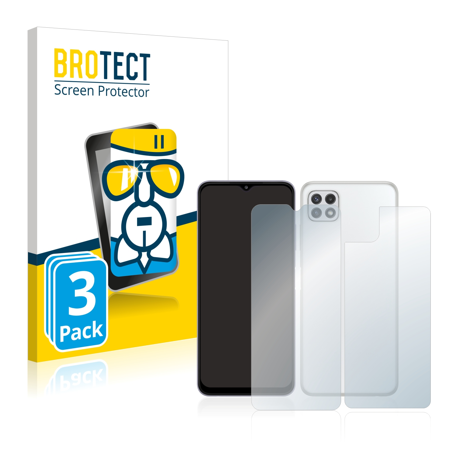 BROTECT 3x Airglass klare Schutzfolie(für 5G) Galaxy A22 Samsung