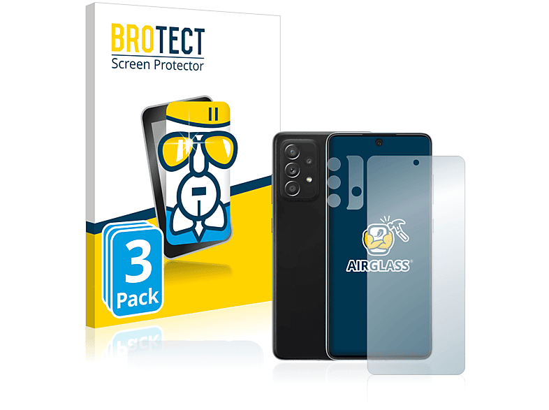 BROTECT 3x Airglass klare Schutzfolie(für Samsung Galaxy A52 5G)