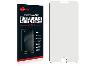 SAVVIES 9H klares Schutzglas(für Apple iPhone 7 Red)