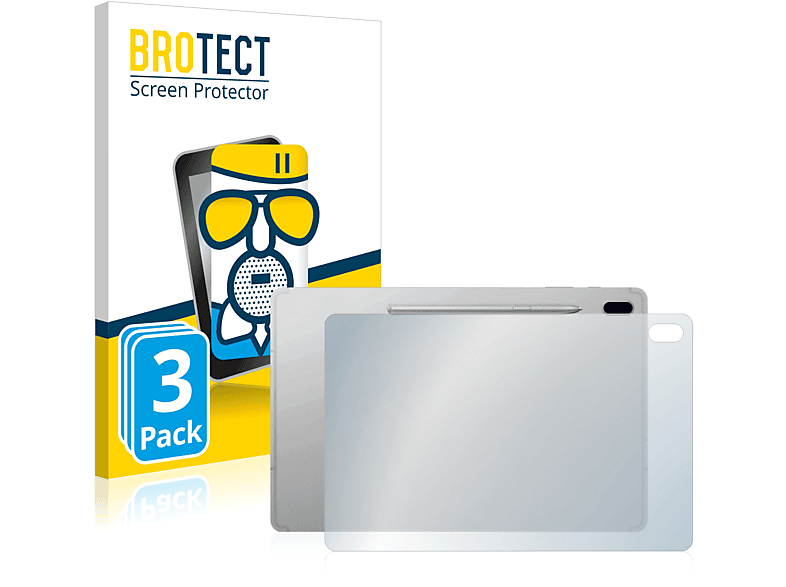 BROTECT 3x Airglass matte Schutzfolie(für Samsung Galaxy Tab S7 FE (im Querformat))