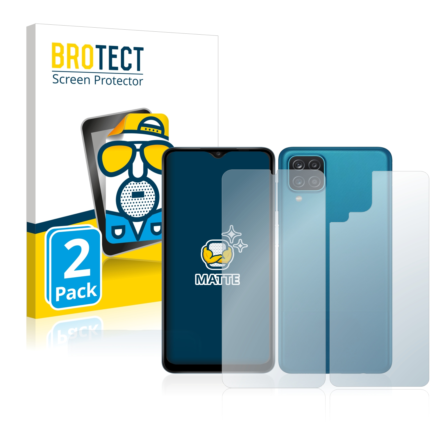 Samsung 2x A12) Schutzfolie(für BROTECT Galaxy matte