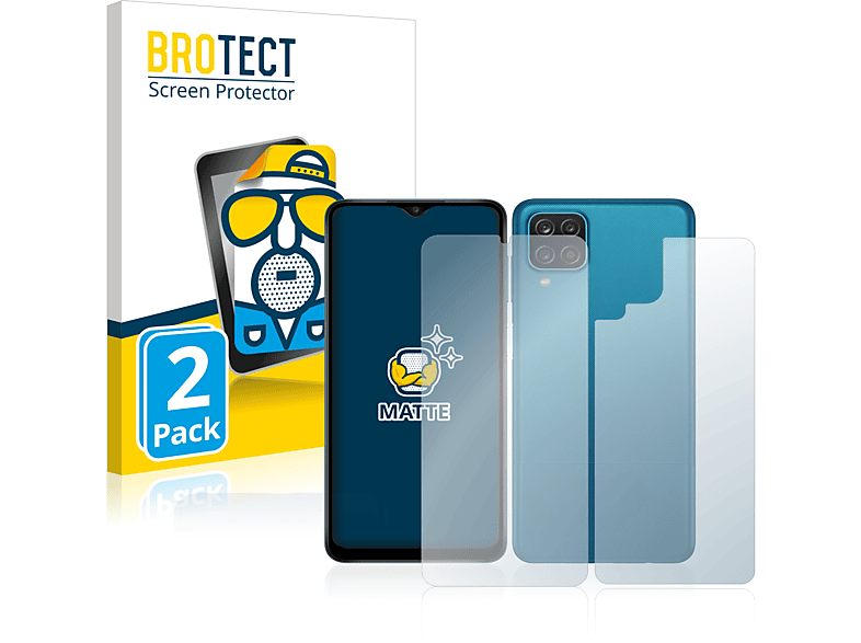 BROTECT 2x matte Schutzfolie(für Samsung Galaxy A12)