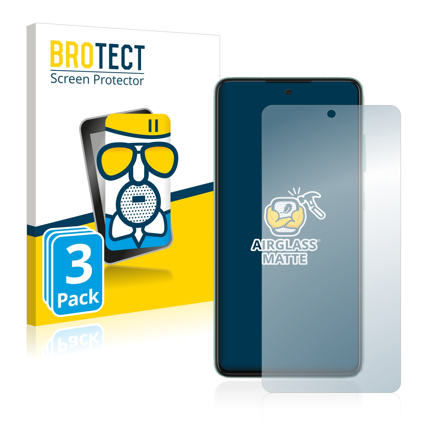 3x A52) BROTECT Galaxy matte Schutzfolie(für Airglass Samsung