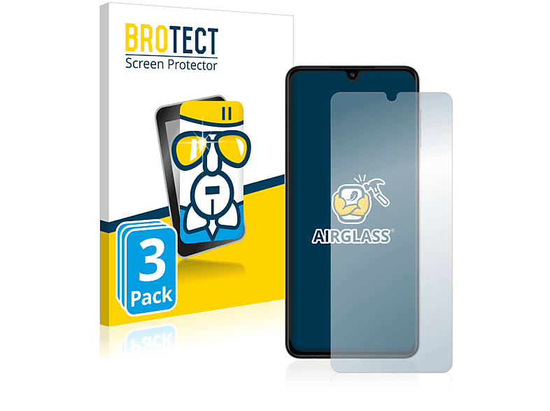 BROTECT 3x Airglass klare Schutzfolie(für Samsung Galaxy A22 4G)