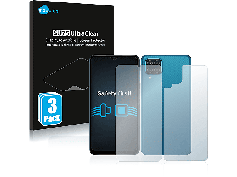SAVVIES 6x klare Schutzfolie(für Samsung Galaxy A12) | Displayschutzfolien & Gläser