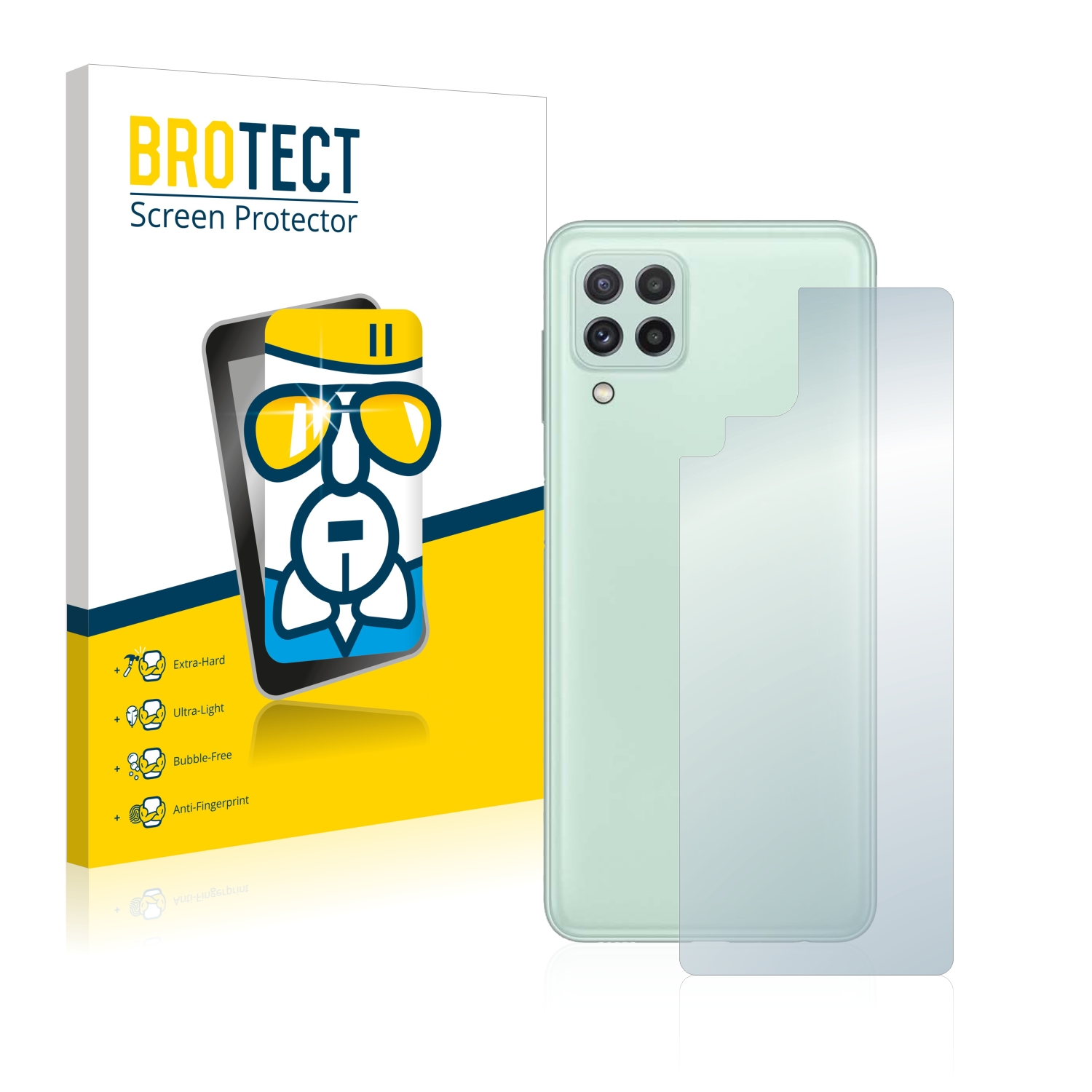 Airglass Samsung Schutzfolie(für klare (Rückseite)) A22 4G BROTECT Galaxy