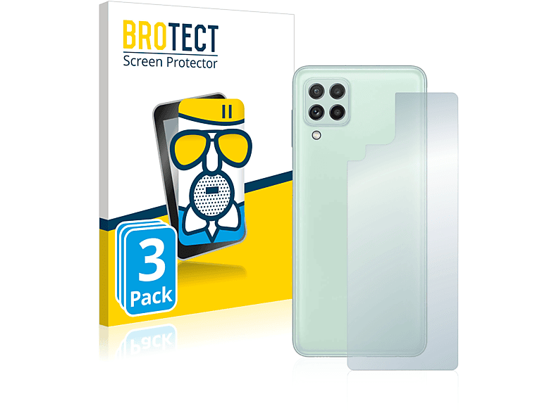 BROTECT 3x Airglass matte Schutzfolie(für Samsung Galaxy A22 4G (Rückseite))