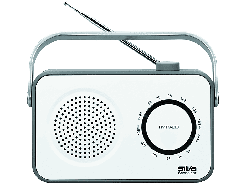 M SILVA-SCHNEIDER Radio, 295 weiß/grau FM,