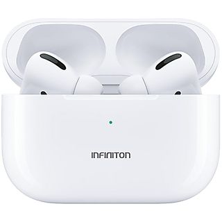 Auriculares inalámbricos - INFINITON BE60, Intraurales, Bluetooth, Blanco
