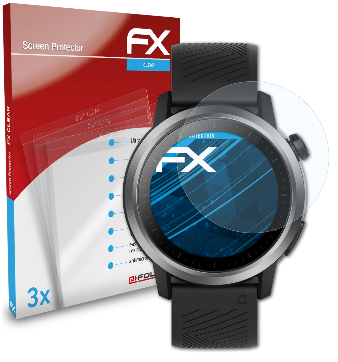 Coros Displayschutz(für 3x mm)) Apex ATFOLIX FX-Clear (42