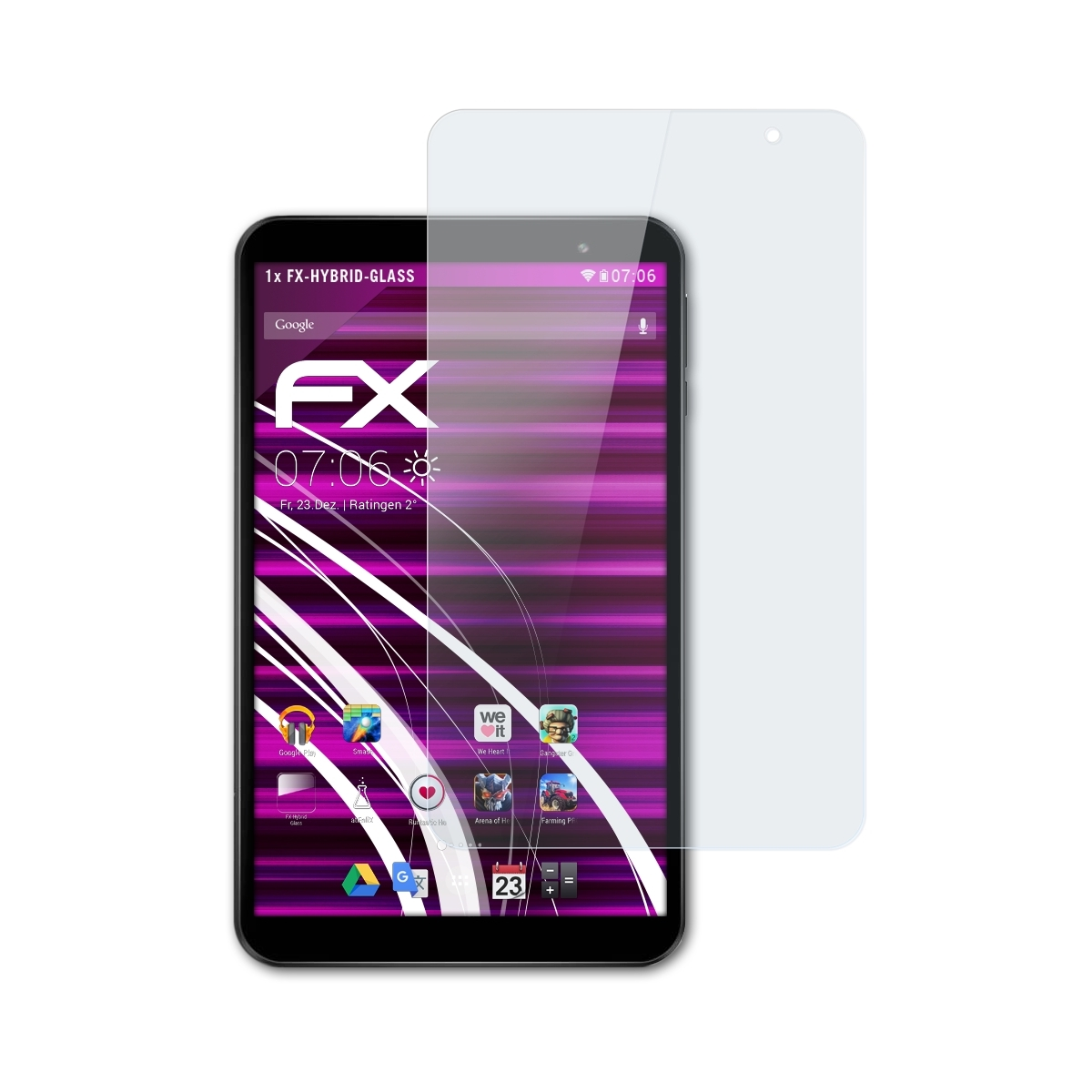 ATFOLIX FX-Hybrid-Glass Schutzglas(für Teclast P80X)