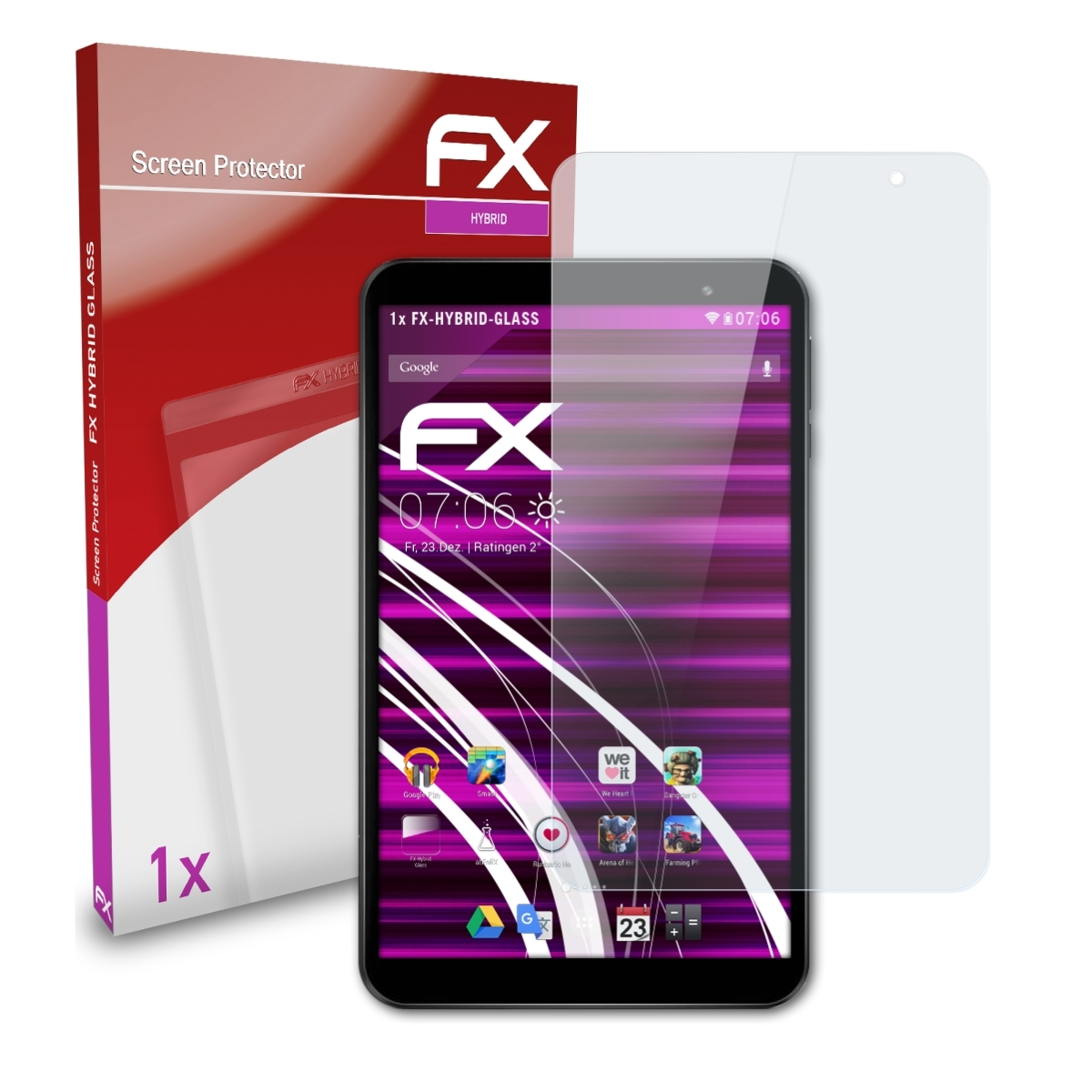 ATFOLIX FX-Hybrid-Glass Schutzglas(für Teclast P80X)