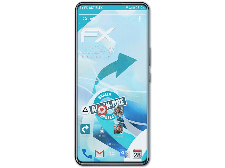 ATFOLIX 3x FX-ActiFleX Displayschutz(für ZTE Axon 30 5G)