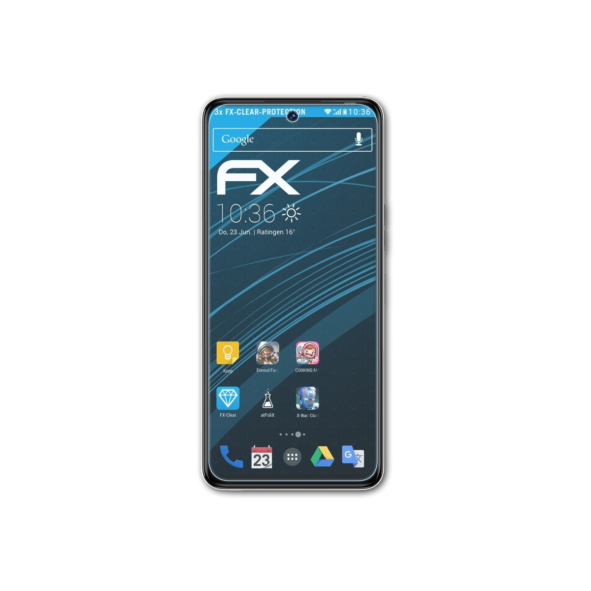 ATFOLIX 3x Camon 18) FX-Clear Tecno Displayschutz(für