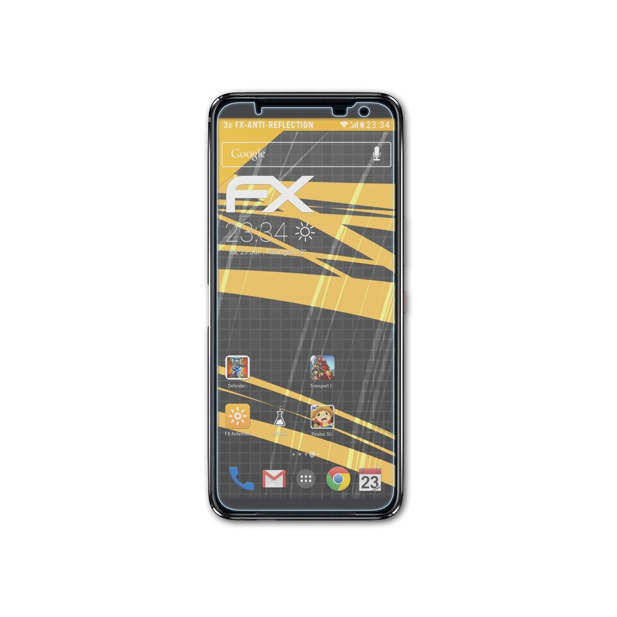 ATFOLIX 3x FX-Antireflex Displayschutz(für Asus ROG 3) Phone