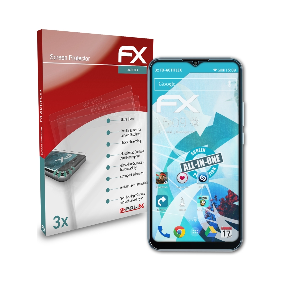 Displayschutz(für FX-ActiFleX P15) 3x Gionee ATFOLIX