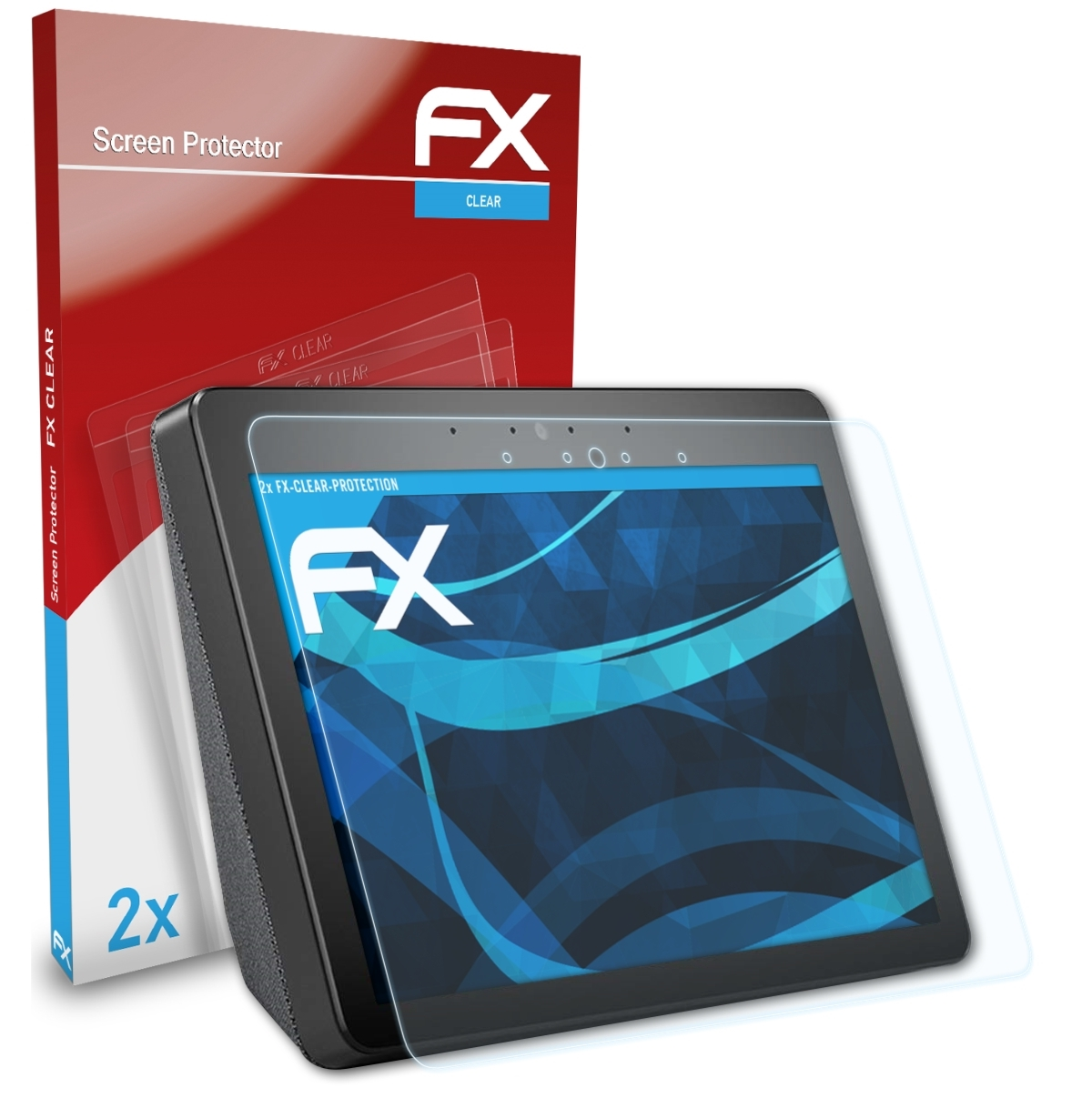 ATFOLIX 2x FX-Clear Displayschutz(für Echo Amazon Show Generation)) (2