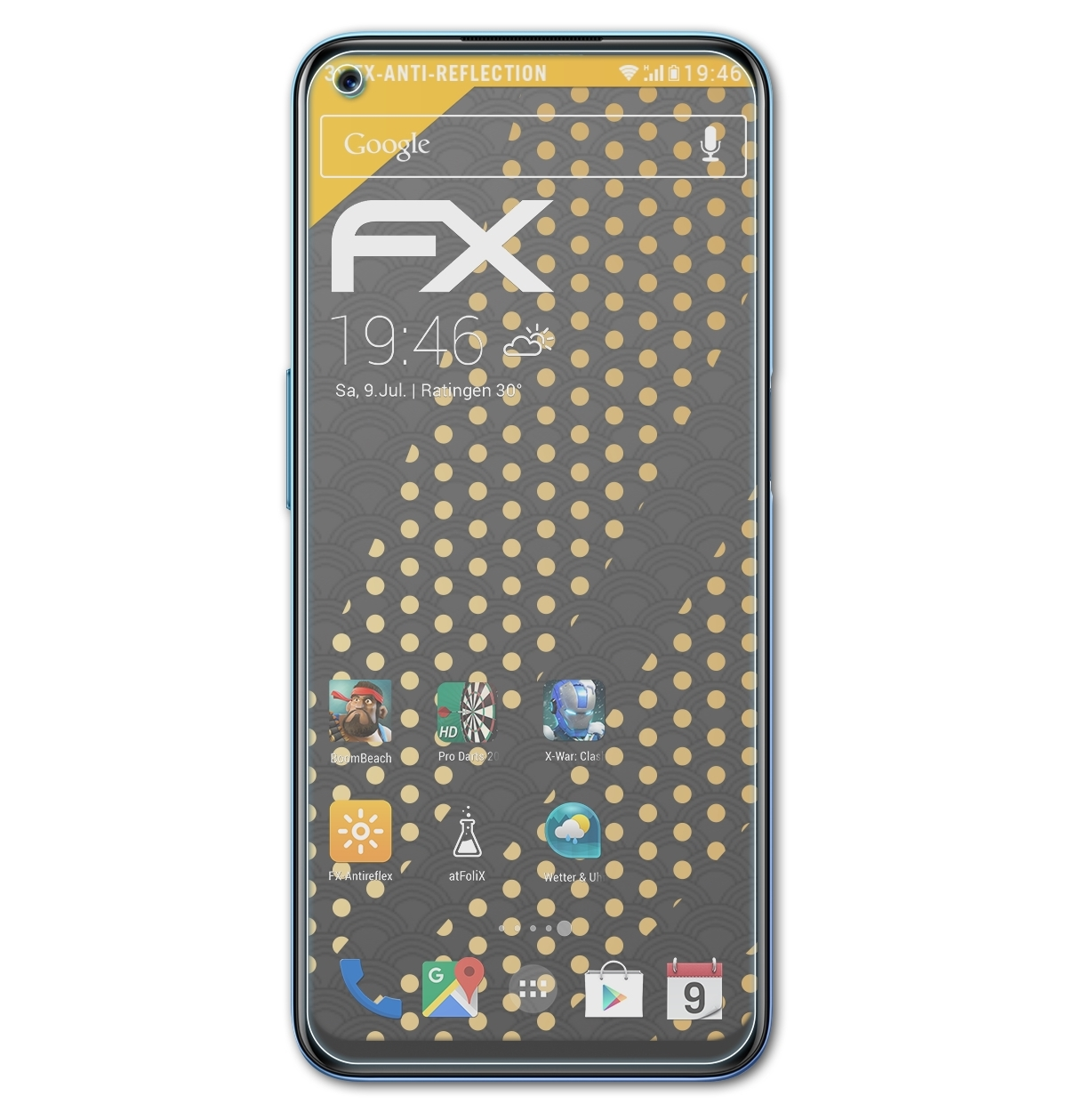 FX-Antireflex Displayschutz(für Realme 8) ATFOLIX 3x