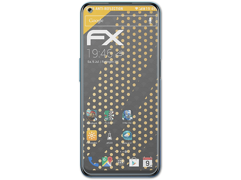 FX-Antireflex Displayschutz(für Realme 8) ATFOLIX 3x