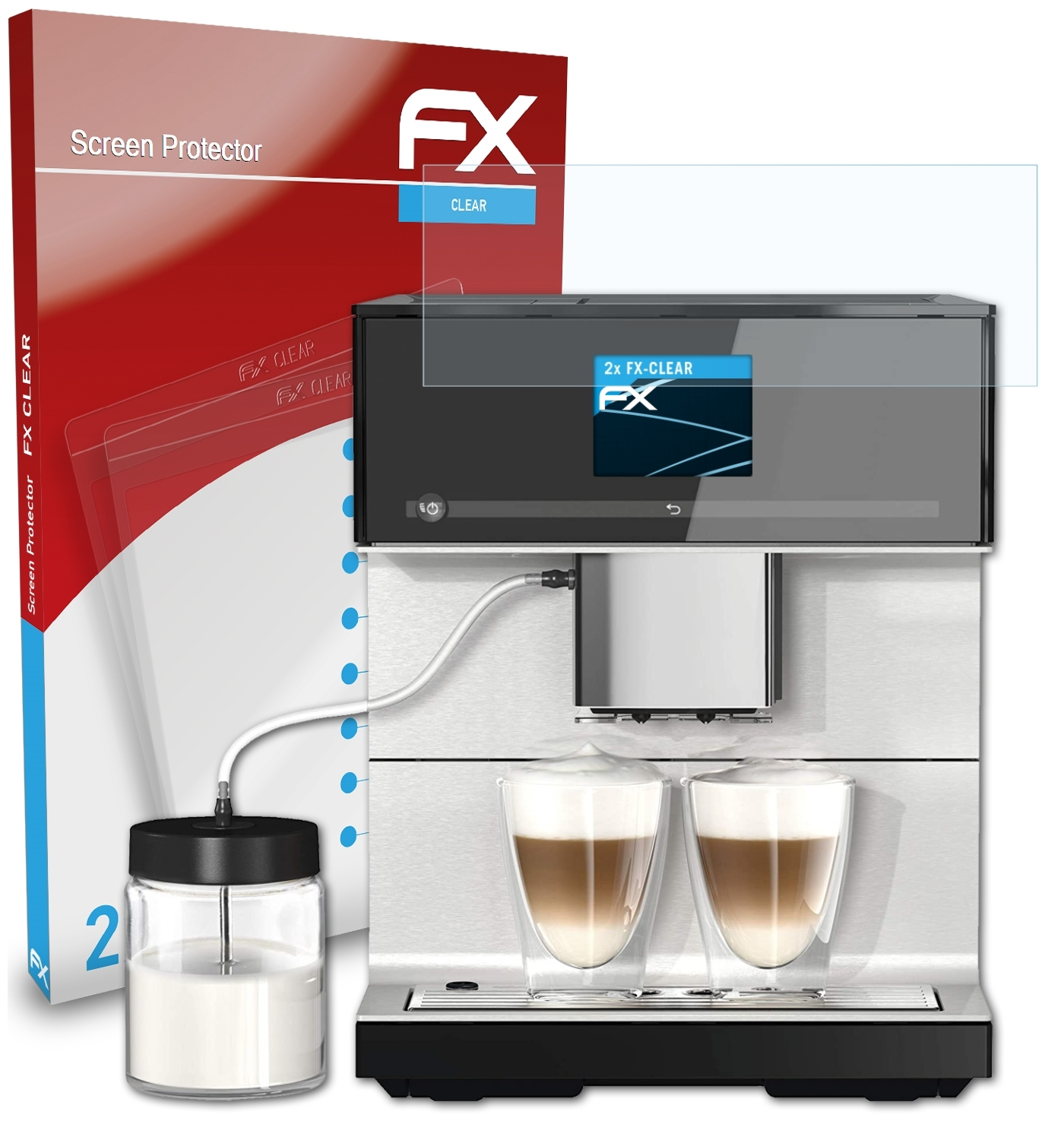 ATFOLIX 2x Miele CM Displayschutz(für CoffeePassion) FX-Clear 7350