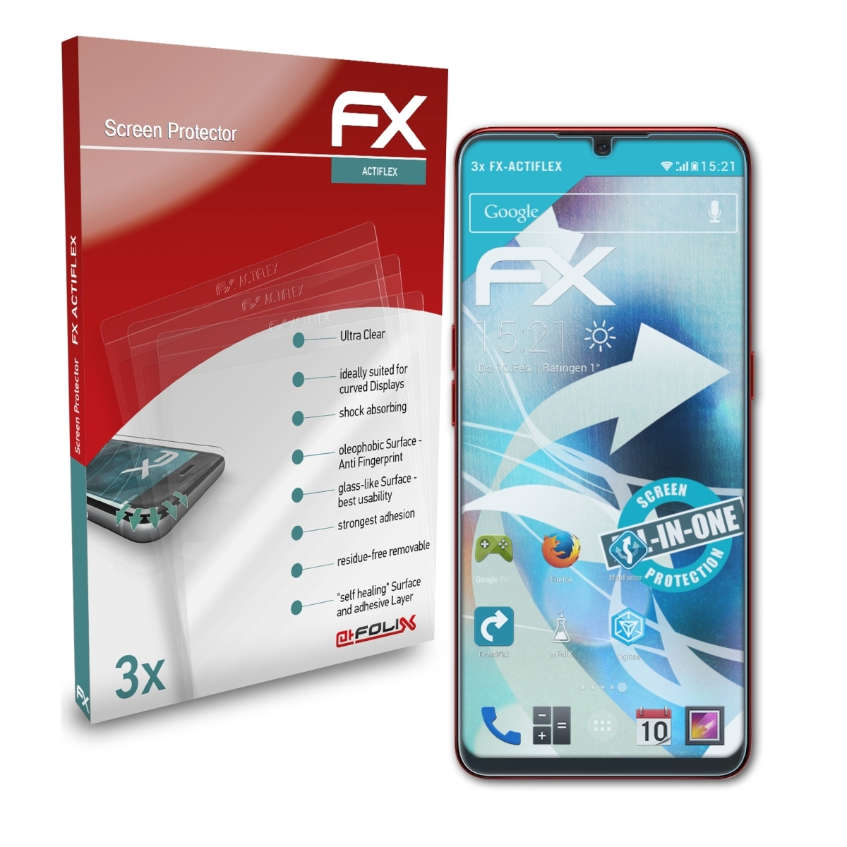 Oppo 3x ATFOLIX A91) Displayschutz(für FX-ActiFleX