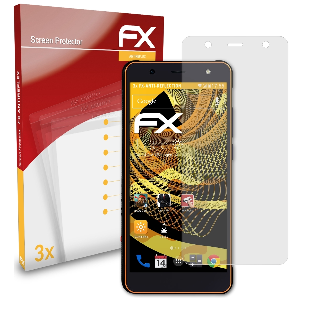 3x FX-Antireflex Displayschutz(für Wieppo E1) ATFOLIX