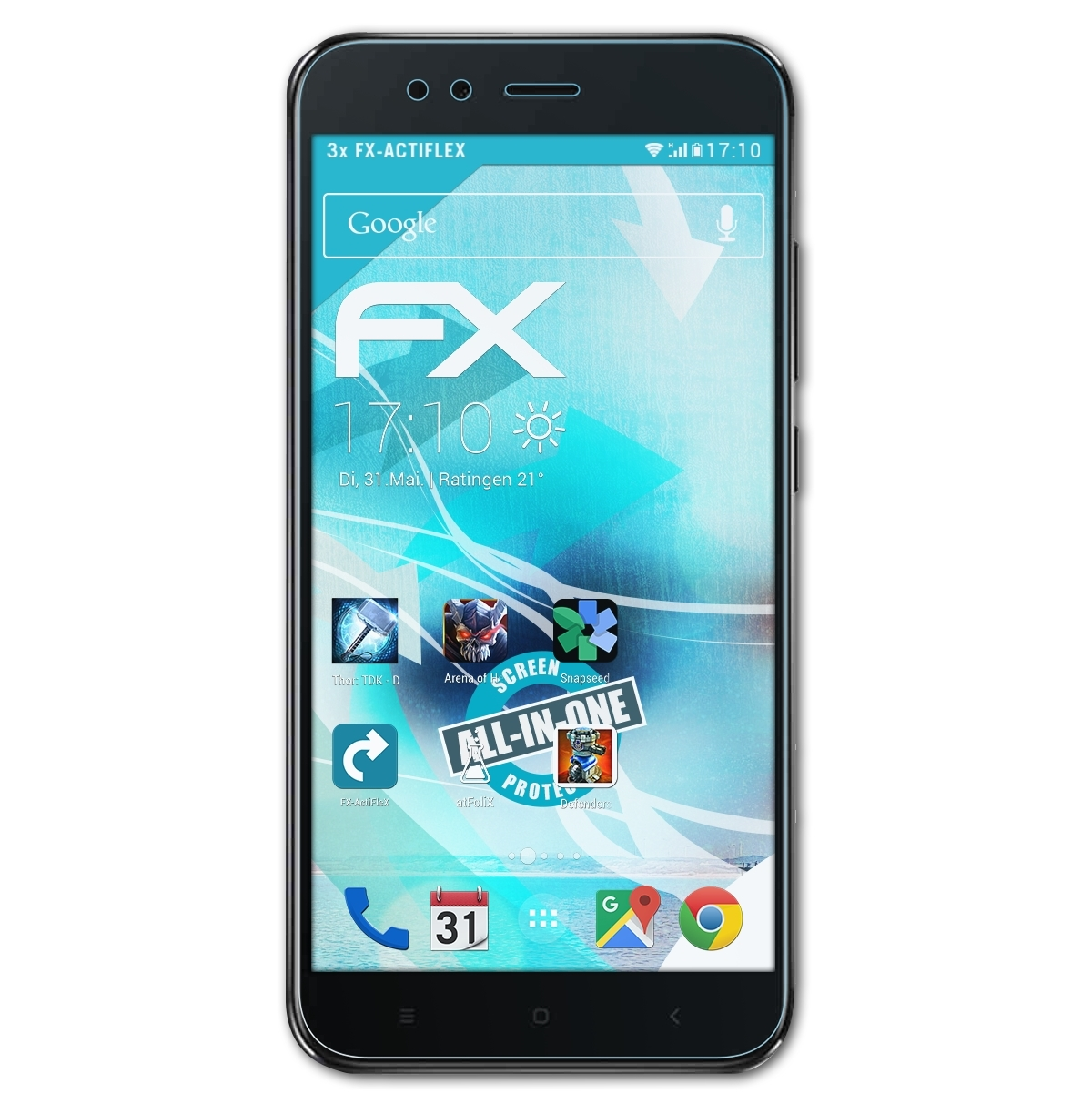 ATFOLIX 3x FX-ActiFleX Displayschutz(für Mi Xiaomi A1)