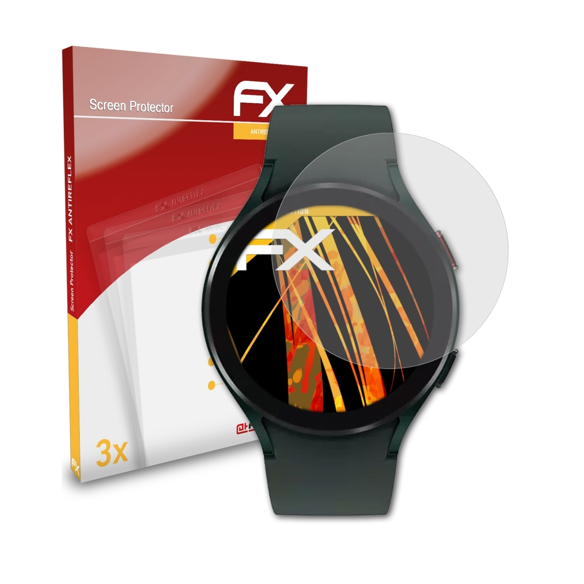 ATFOLIX 3x FX-Antireflex Displayschutz(für (44mm)) Galaxy Samsung Watch 4