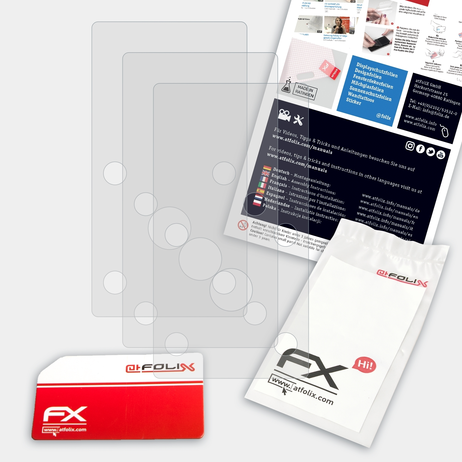 3x ATFOLIX FiiO Displayschutz(für II) FX-Antireflex X1