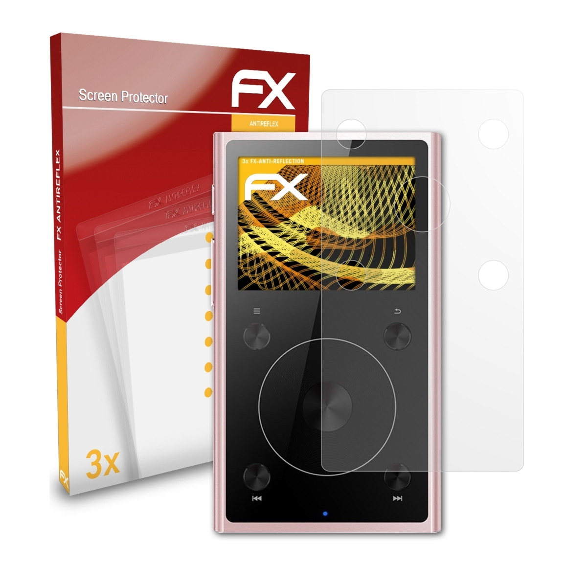 ATFOLIX II) FiiO FX-Antireflex X1 Displayschutz(für 3x