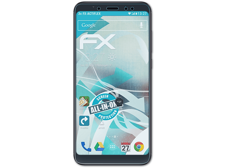 ATFOLIX 3x FX-ActiFleX Displayschutz(für Xiaomi Redmi Note 5)