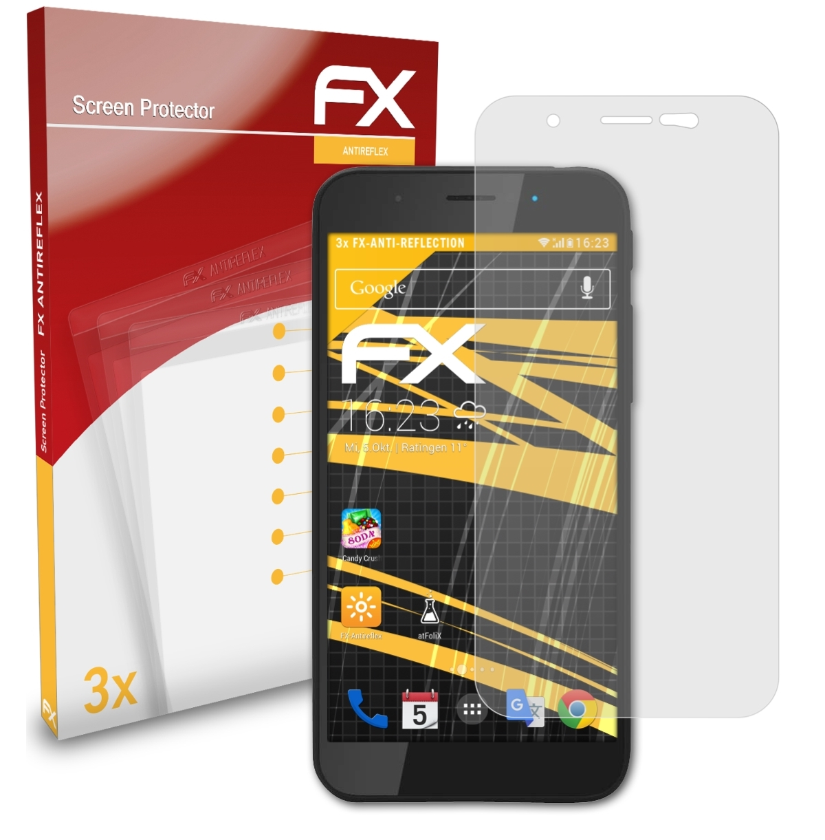 ATFOLIX 3x Shift 5me) FX-Antireflex Displayschutz(für