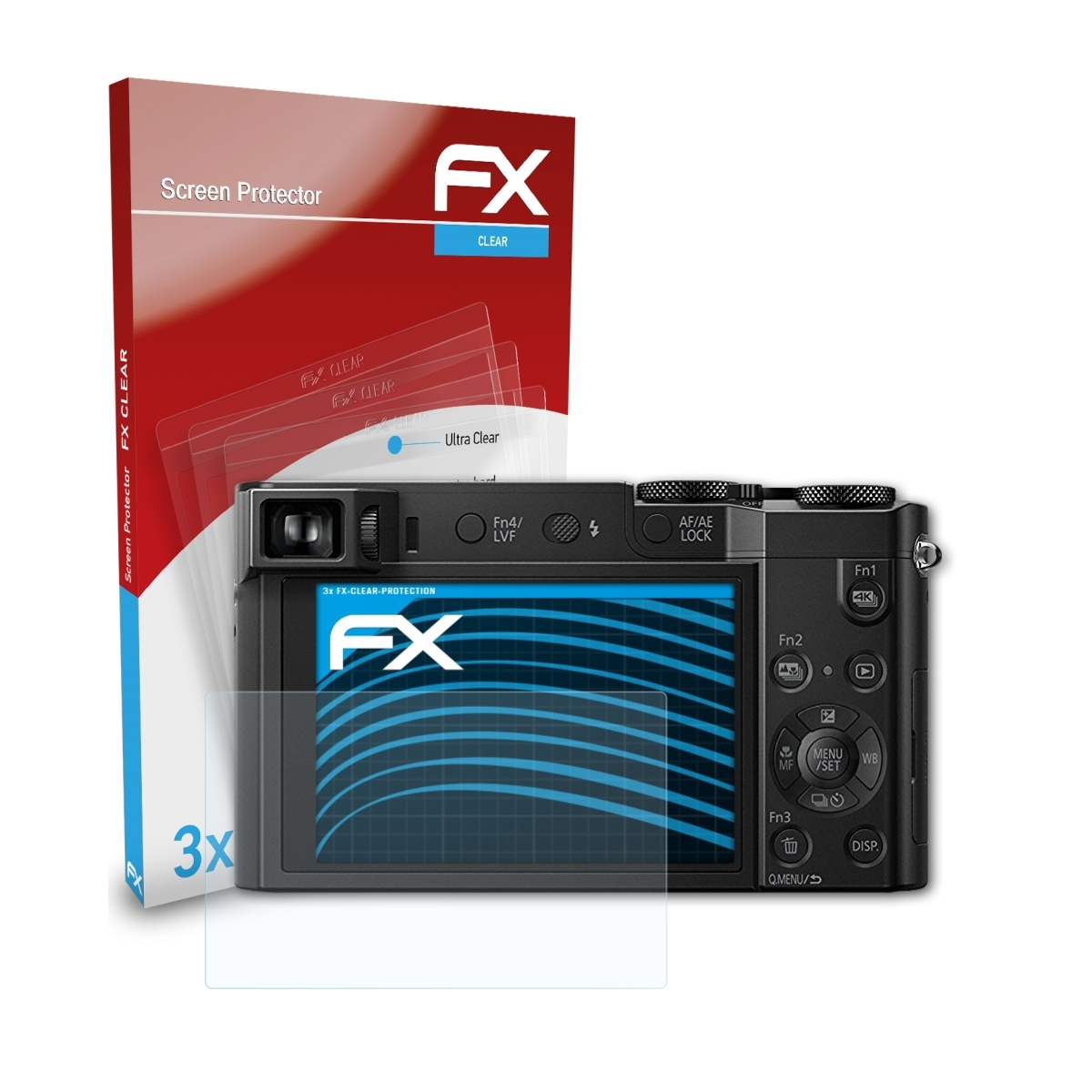 ATFOLIX 3x Lumix DMC-TZ100) Displayschutz(für Panasonic FX-Clear