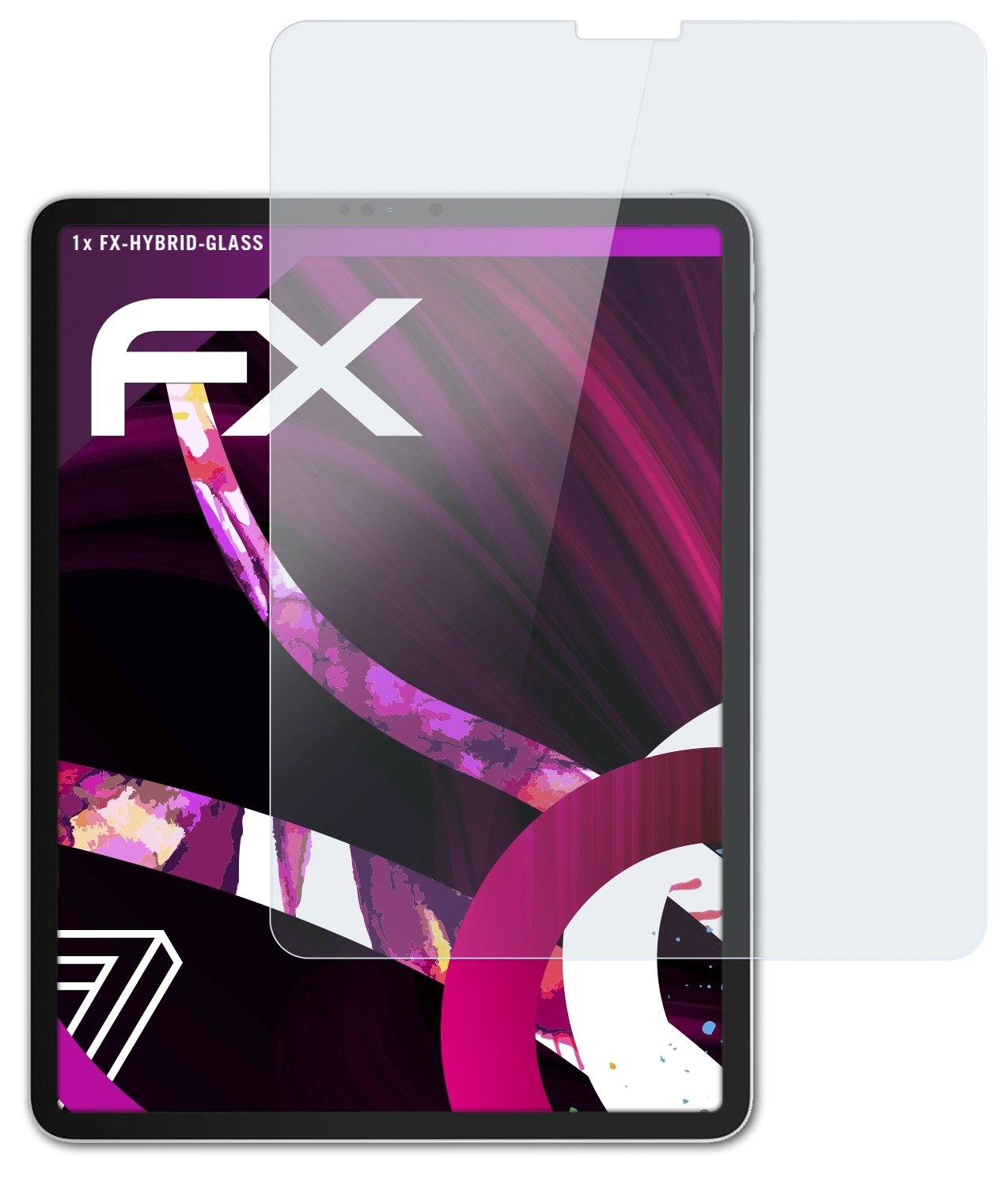 ATFOLIX Apple 12.9 Pro FX-Hybrid-Glass iPad (2018)) Schutzglas(für