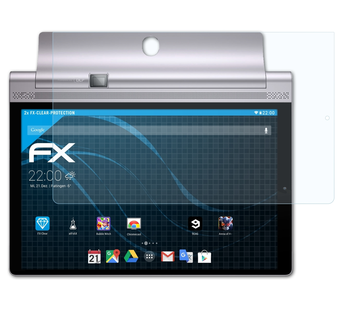 ATFOLIX 2x Yoga FX-Clear Displayschutz(für Pro 10) Lenovo 3 Tab