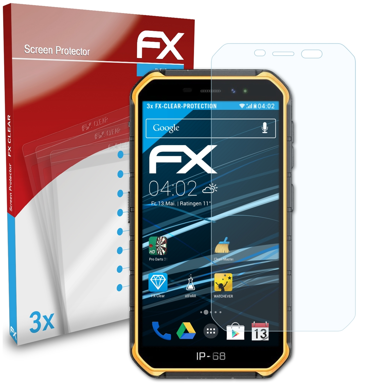 Pro) Armor ATFOLIX FX-Clear Displayschutz(für X7 Ulefone 3x