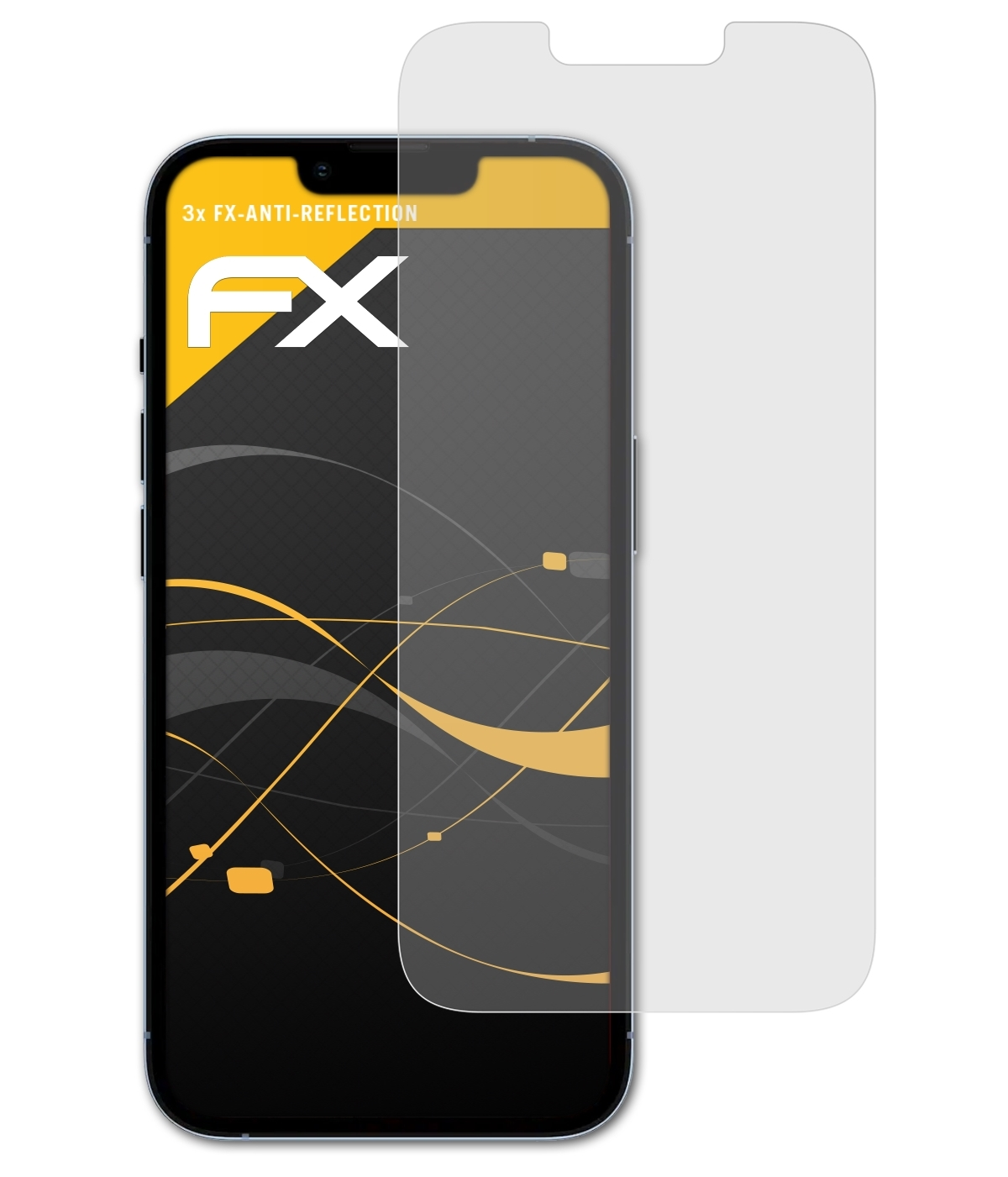 ATFOLIX 3x FX-Antireflex Displayschutz(für Apple Pro) 13 iPhone