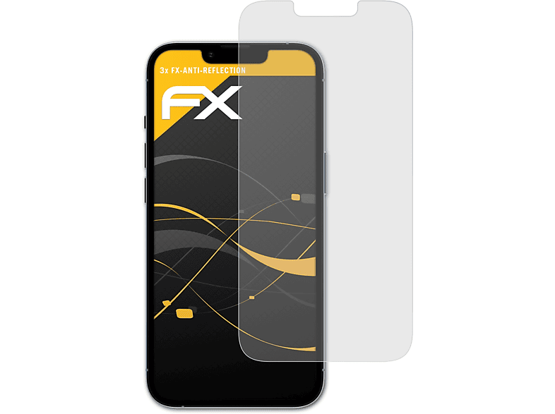 iPhone 13 FX-Antireflex Apple Pro) ATFOLIX 3x Displayschutz(für