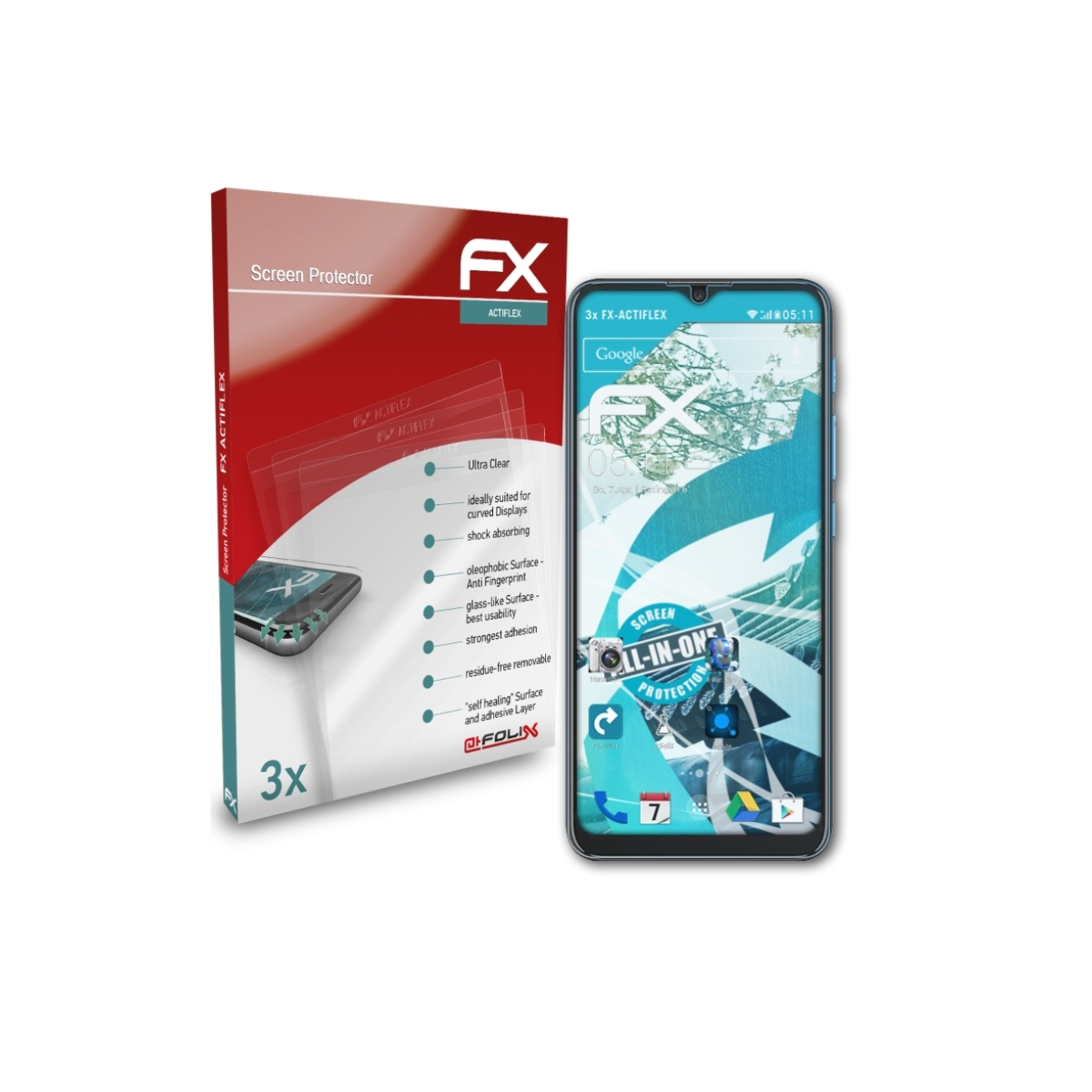 ATFOLIX 3x FX-ActiFleX K13) Displayschutz(für Lenovo