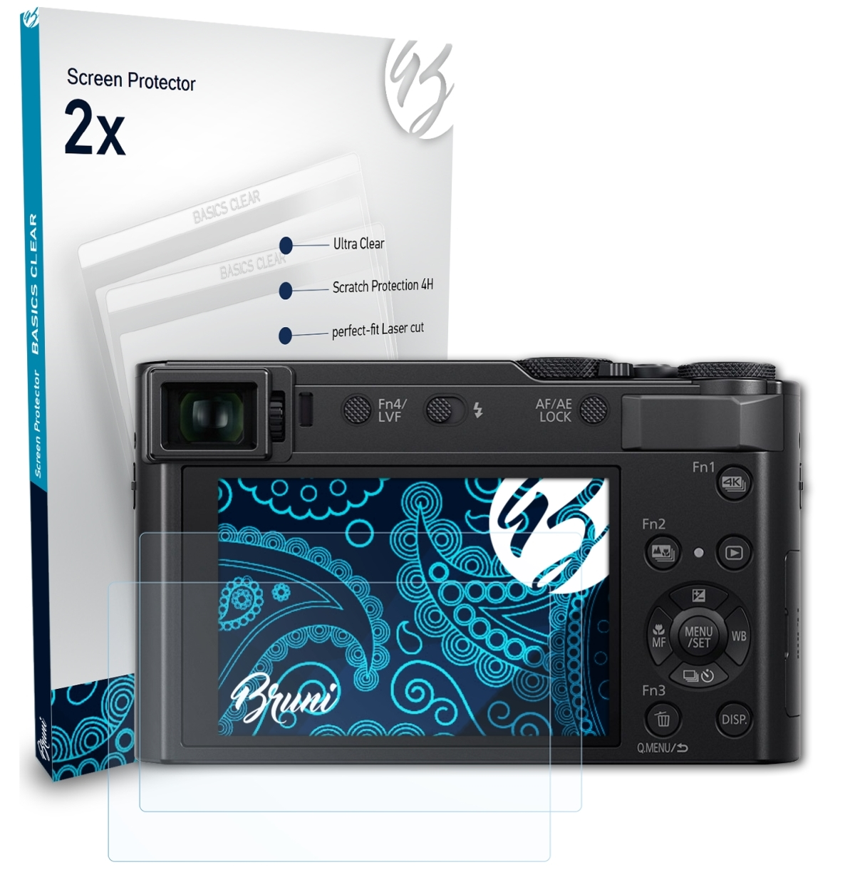Panasonic BRUNI 2x Lumix Schutzfolie(für DC-TZ202) Basics-Clear