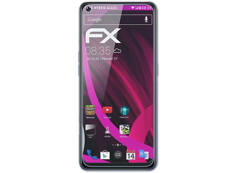 ATFOLIX FX-Hybrid-Glass Schutzglas(für Oppo A74)