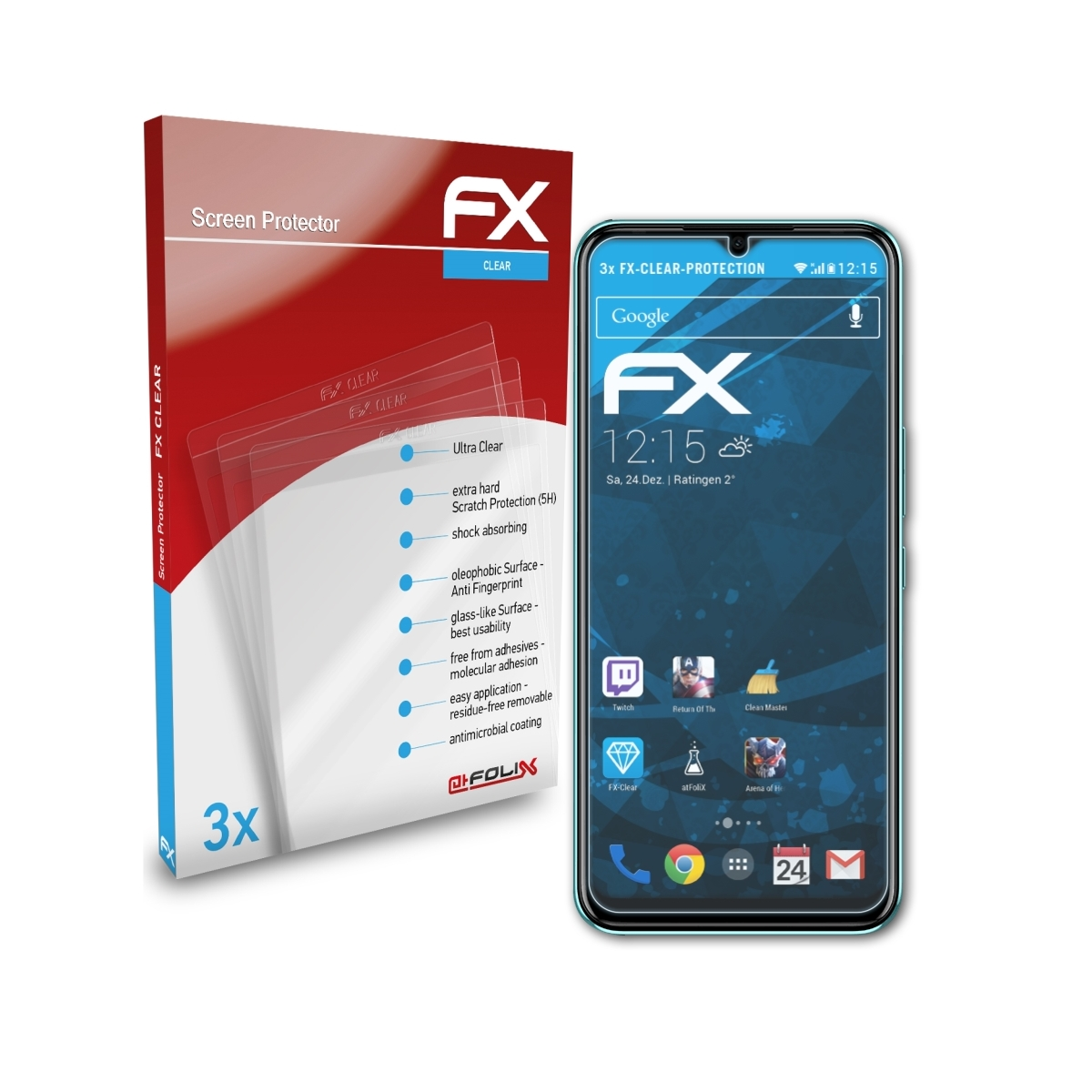 ATFOLIX 3x 8) FX-Clear Spark Tecno Displayschutz(für