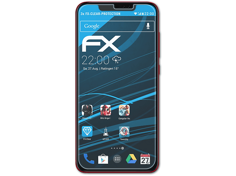 ATFOLIX 3x FX-Clear Displayschutz(für UMiDigi Z2)