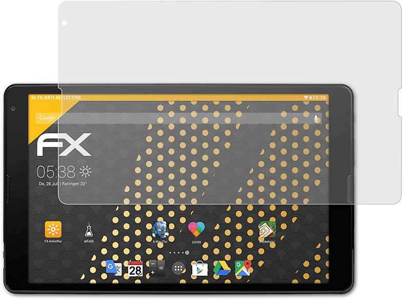 ATFOLIX 2x FX-Antireflex Displayschutz(für Medion LIFETAB E10420)