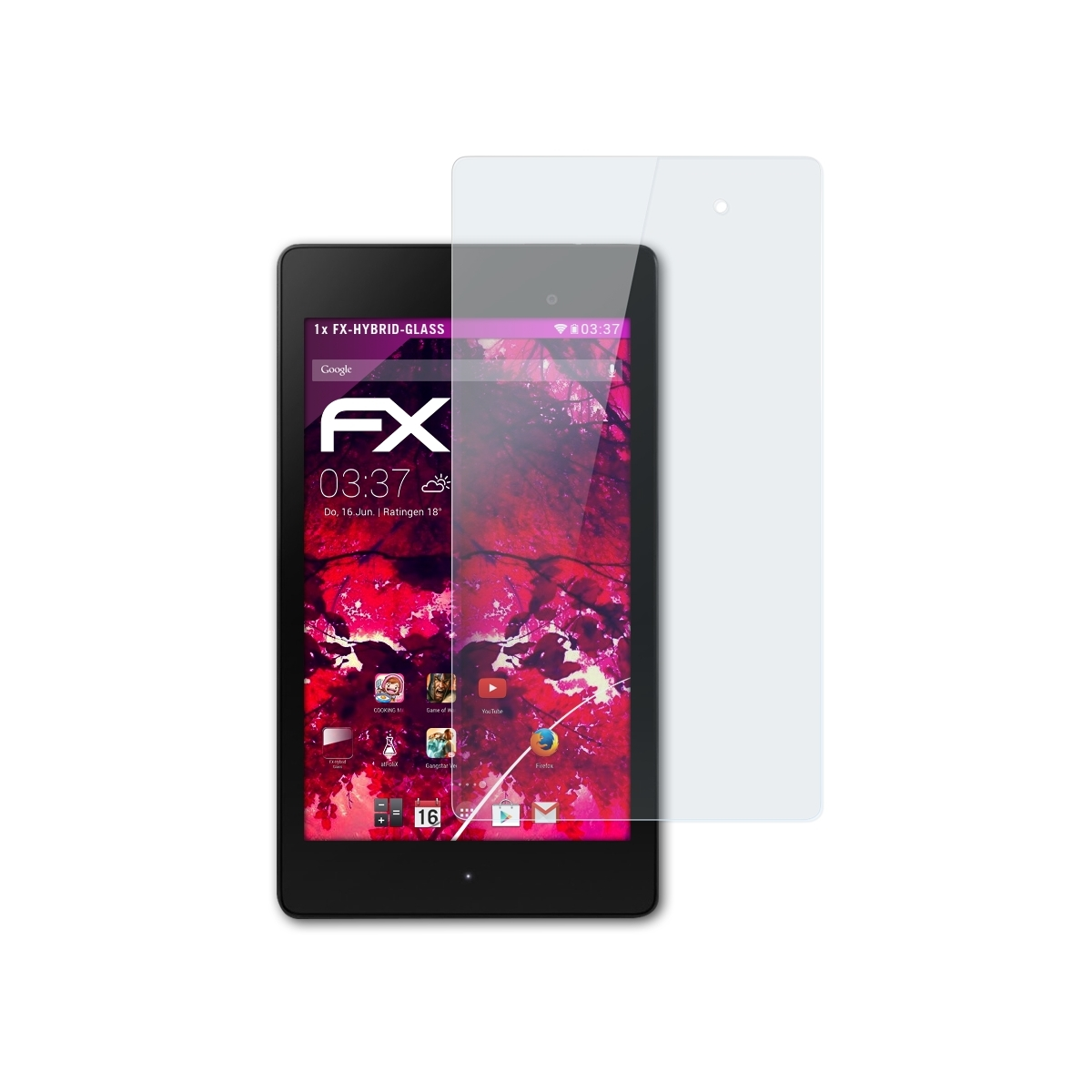 2013)) 7 ATFOLIX Schutzglas(für FX-Hybrid-Glass (2.Generation Google (Asus) Nexus